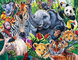 Puzzle Masterpieces:  100 Piece World of Animals - Safari Friends