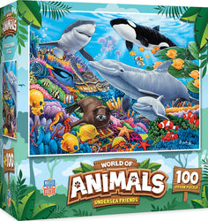 Puzzle Masterpieces:  100 Piece World of Animals - Undersea Friends
