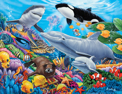 Puzzle Masterpieces:  100 Piece World of Animals - Undersea Friends