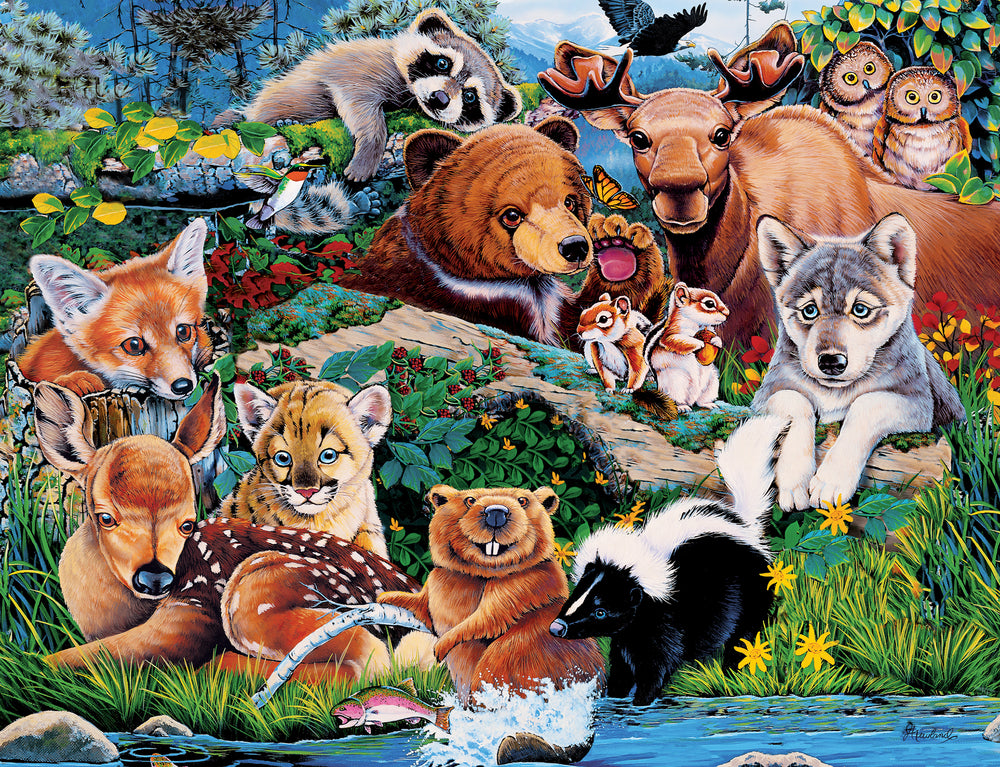 Puzzle Masterpieces:  100 Piece World of Animals - Forest Friends
