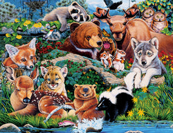 Puzzle Masterpieces:  100 Piece World of Animals - Forest Friends