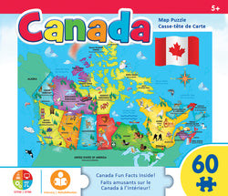 Puzzle Masterpieces:   60 Piece Educational - Canada Map