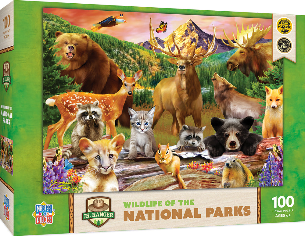 Puzzle Masterpieces:  100 Piece Jr Ranger - Animals of the National Parks