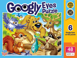 Puzzle Masterpieces:   48 Piece Googly Eyes - Woodland Animals