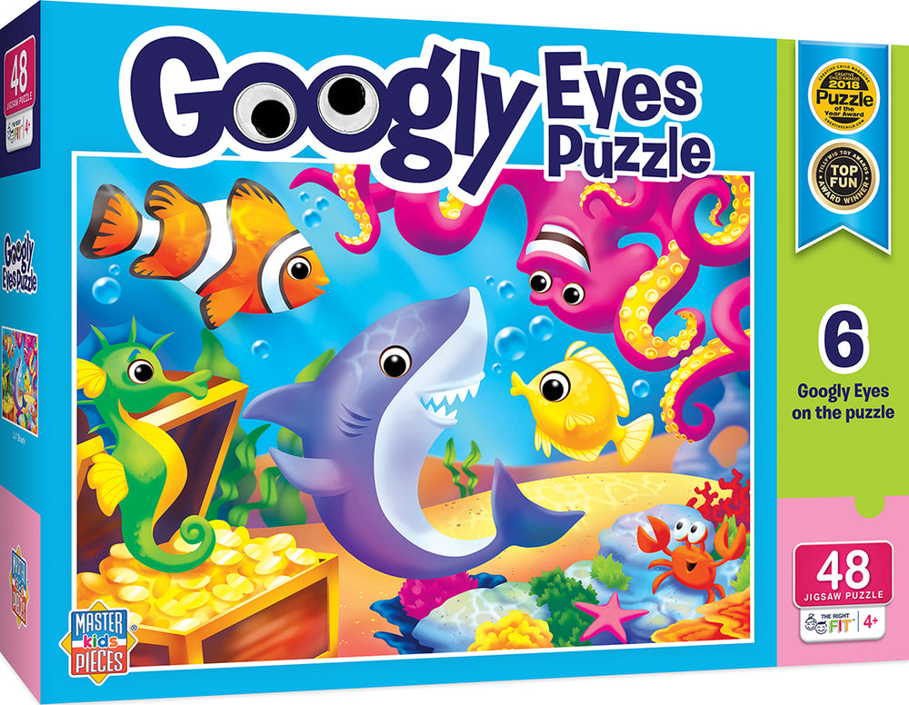 Puzzle Masterpieces:   48 Piece Googly Eyes - Lil Shark