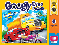 Puzzle Masterpieces:   48 Piece Googly Eyes - Vehicles