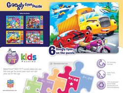 Puzzle Masterpieces:   48 Piece Googly Eyes - Vehicles