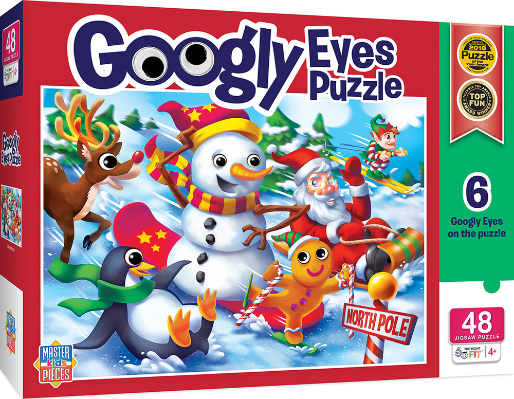 Puzzle Masterpieces:   48 Piece Googly Eyes - Christmas