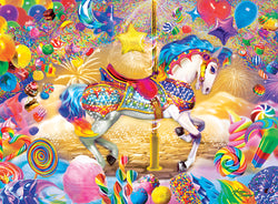 Puzzle Masterpieces:   60 Piece Glow in the Dark - Carousel Dream