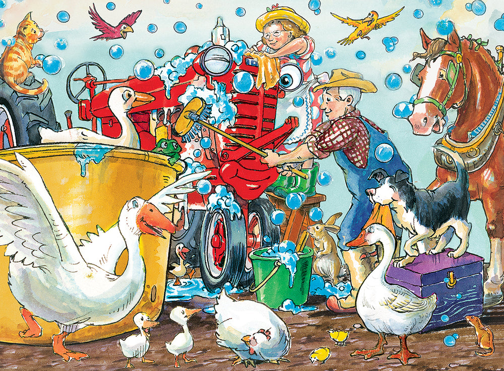 Puzzle Masterpieces:   60 Piece Tractor Mac - Squeaky Clean