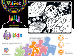 Puzzle Masterpieces:   60 Piece Velvet Coloring - Space Astronauts