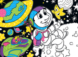 Puzzle Masterpieces:   60 Piece Velvet Coloring - Space Astronauts