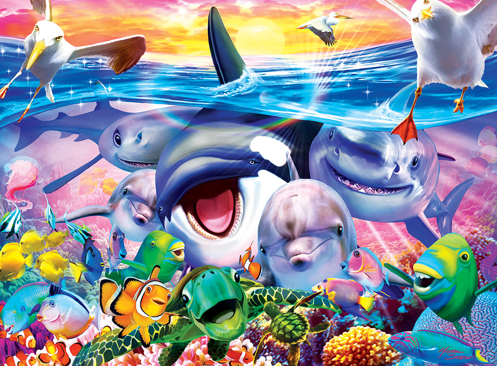 Puzzle Masterpieces:  200 Piece Selfies - Wild Waves
