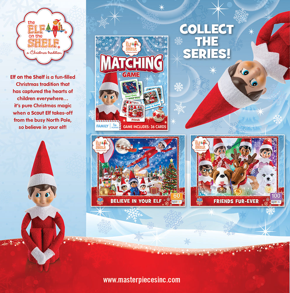 Puzzle Masterpieces:  100 Piece Elf on the Shelf – 4-pack