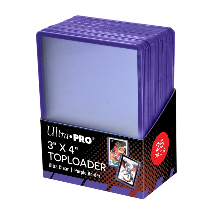 Card Sleeves Toploader Ultra Pro: 3in x 4in Colored Border