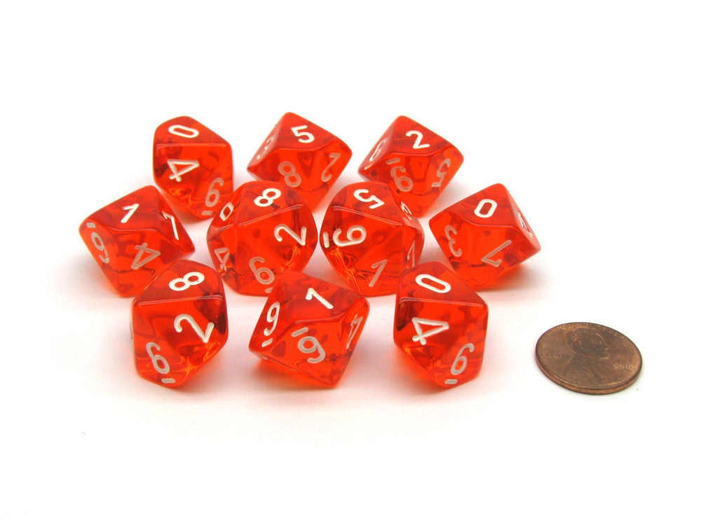 Dice Chessex: D10 Translucent Set of 10