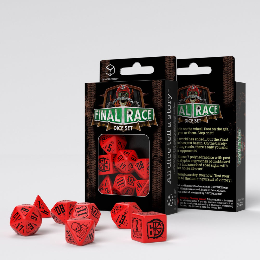 Dice Q-Workshop Poly 7 Set Final Race