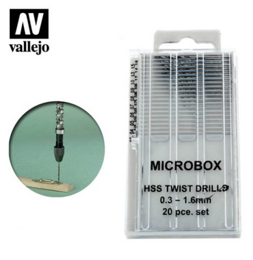 Mini Tool Vallejo: Microbox Drill Set (20)