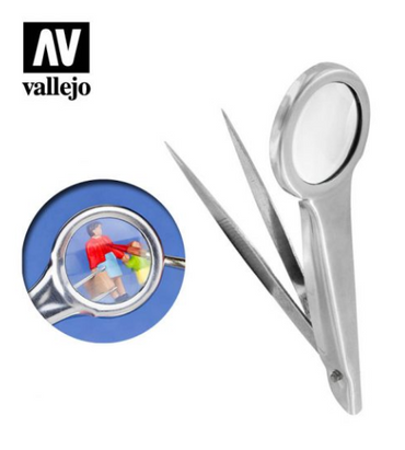 Mini Tool Vallejo: Tweezers - Magnifier Tweezers