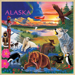 Puzzle Masterpieces:   48 piece Wood Alaska Wildlife