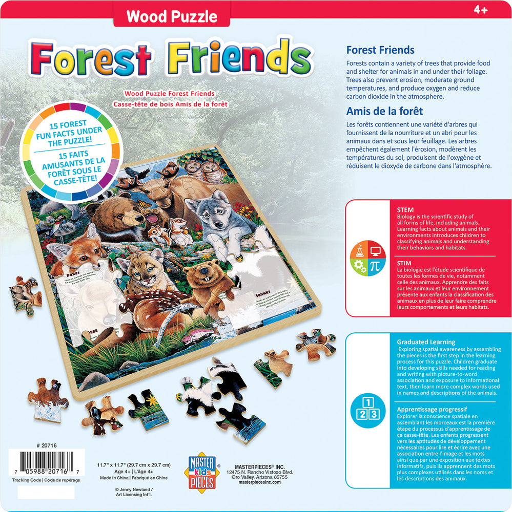 Puzzle Masterpieces:   48 piece Wood Forest Friends