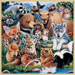 Puzzle Masterpieces:   48 piece Wood Forest Friends