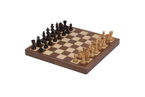 Chess Set 11" Folding Walnut Magnetic - CHH