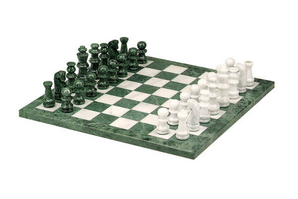 Chess Set Marble - 16in