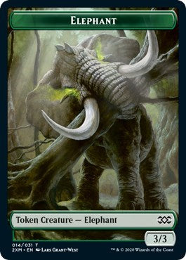 Elephant // Golem Double-sided Token [Double Masters]