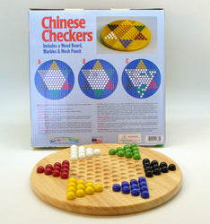 Chinese Checkers Wood Round - Worldwise
