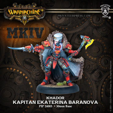 Warmachine MK4: Khador Winter Korps Warcaster - Kapitan Ekaterina Baranova