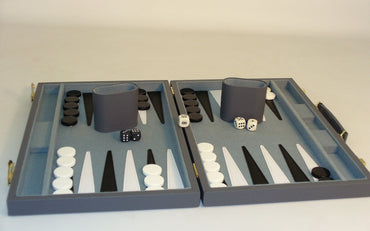 Backgammon: Gray Vinyl Backgammon Set