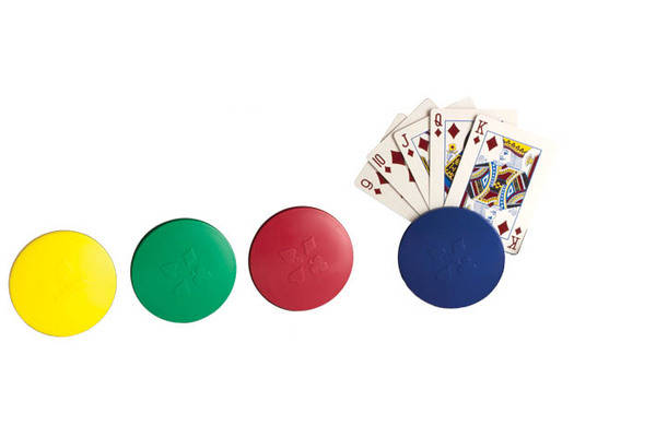 Card Holder Round Set of 4 w/Black Case