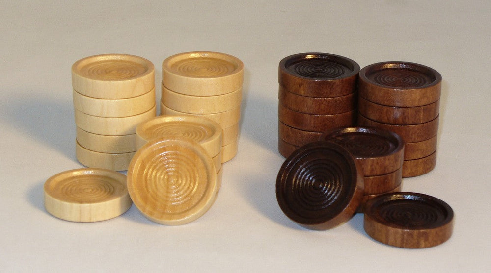 Checkers Wood Stacking 1 3/4in thick Sheesham/Boxwood