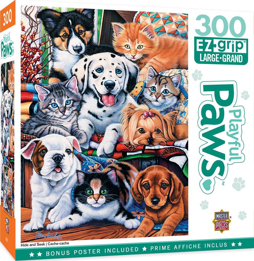 Puzzle Masterpieces:  300 piece Playful Hide & Seek