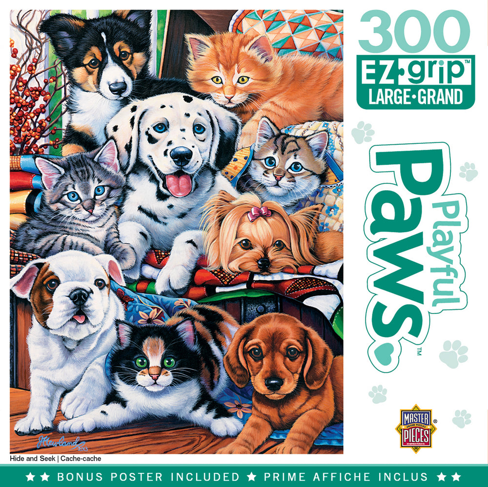 Puzzle Masterpieces:  300 piece Playful Hide & Seek