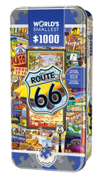 Puzzle Masterpieces: 1000 Piece World's Smallest - Route 66  in a Tin