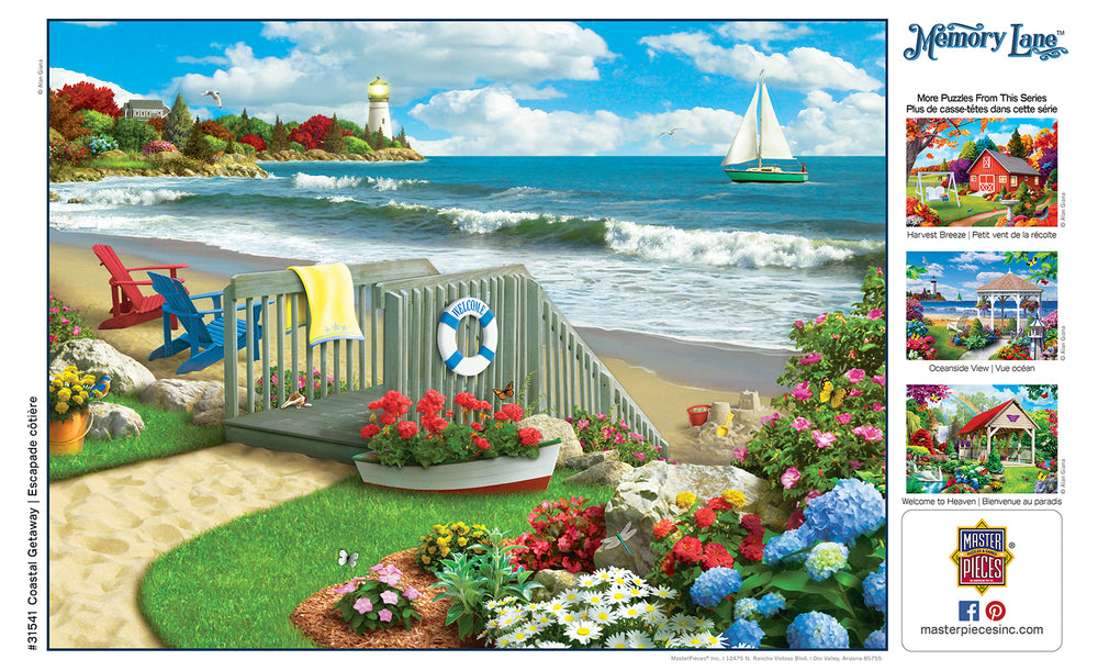 Puzzle Masterpieces:  300 piece EZGrip Memory Lane Coastal Getaway
