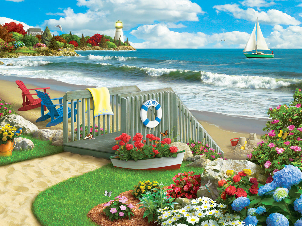 Puzzle Masterpieces:  300 piece EZGrip Memory Lane Coastal Getaway