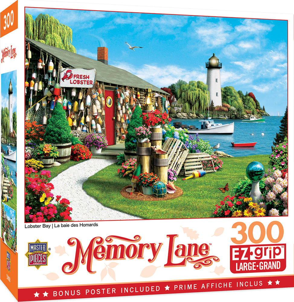 Puzzle Masterpieces:  300 piece EZGrip Memory Lane Lobster Bay