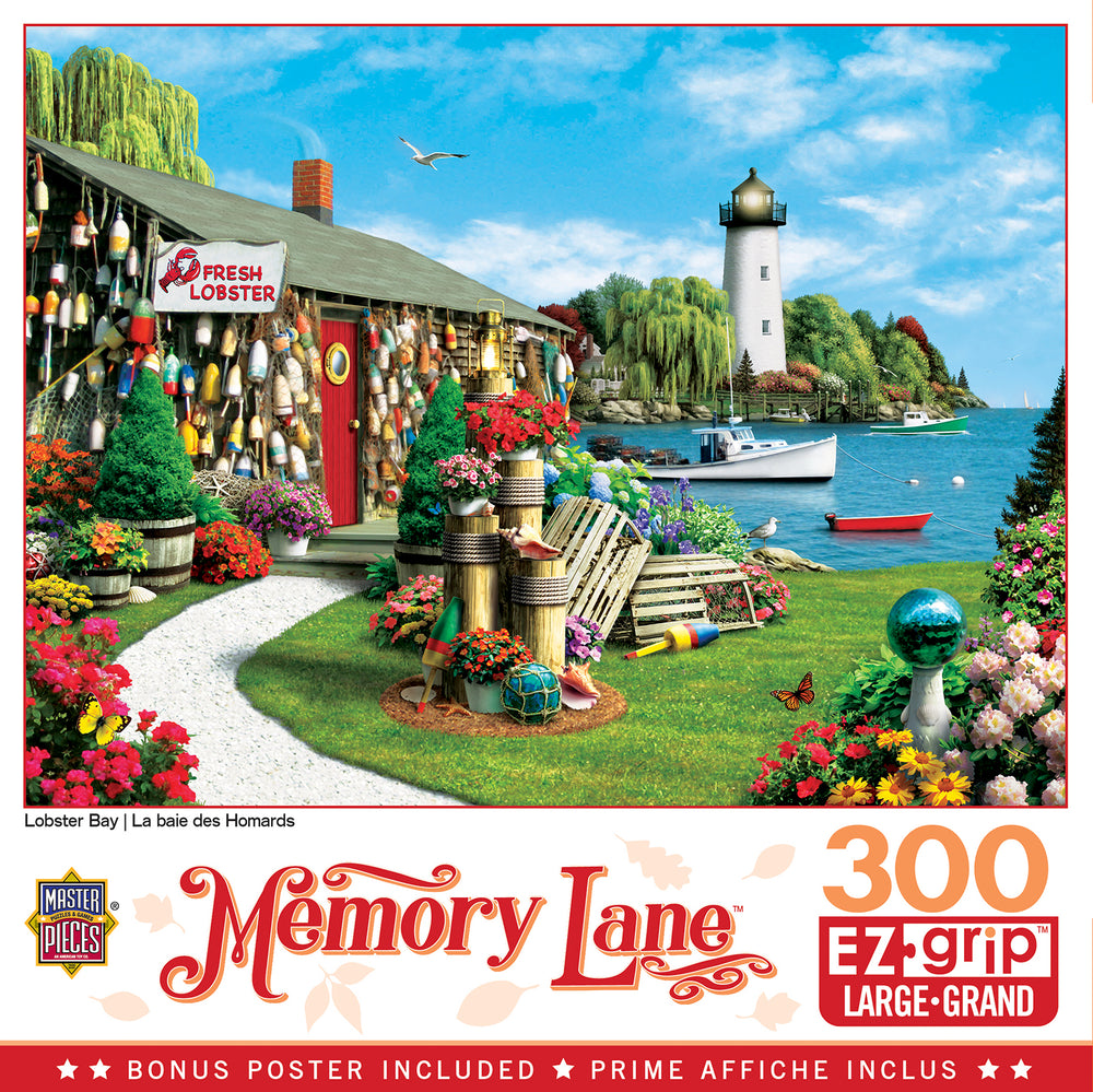 Puzzle Masterpieces:  300 piece EZGrip Memory Lane Lobster Bay