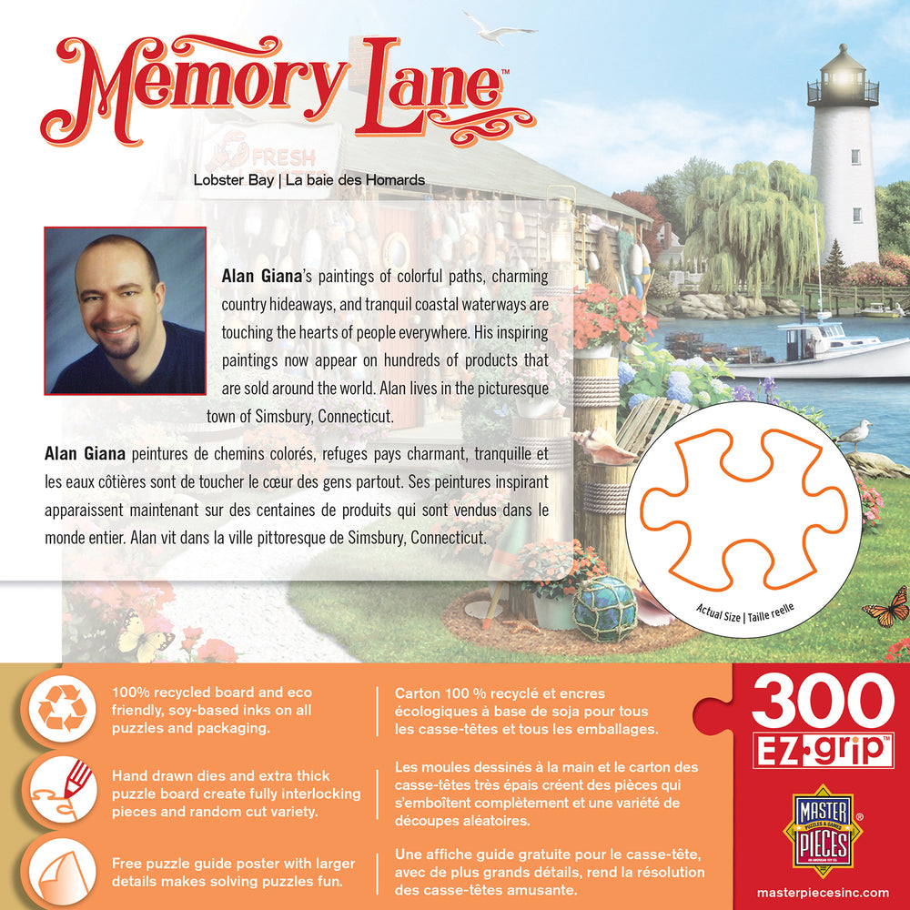 Puzzle Masterpieces:  300 piece EZGrip Memory Lane Lobster Bay