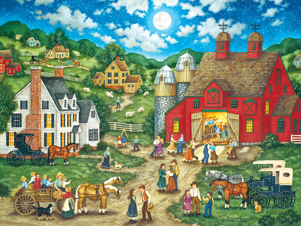Puzzle Masterpieces:  550 Piece Heartland Collection - Friday Night Hoe Down