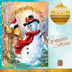 Puzzle Masterpieces:  500 Piece Glitter Holiday - Letters to Frosty