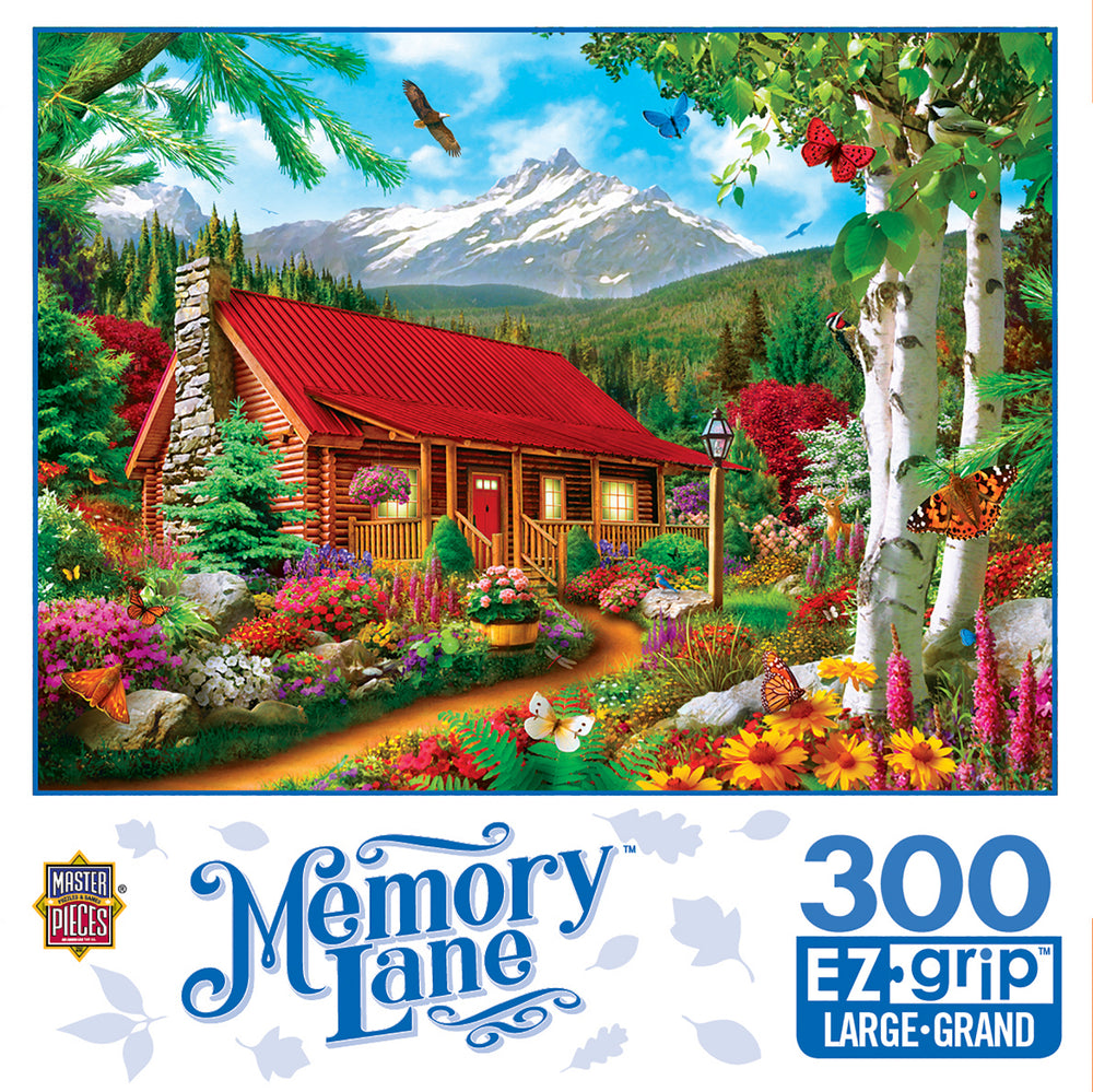 Puzzle Masterpieces:  300 piece EzGrip Memory Lane - Mountain Hideaway