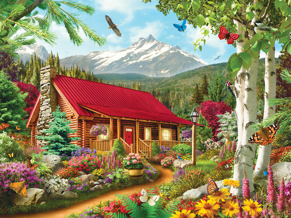 Puzzle Masterpieces:  300 piece EzGrip Memory Lane - Mountain Hideaway
