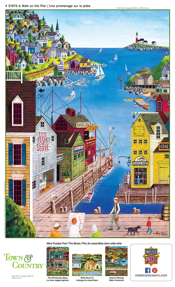Puzzle Masterpieces:  300 piece EzGrip Town & Country - A Walk on the Pier