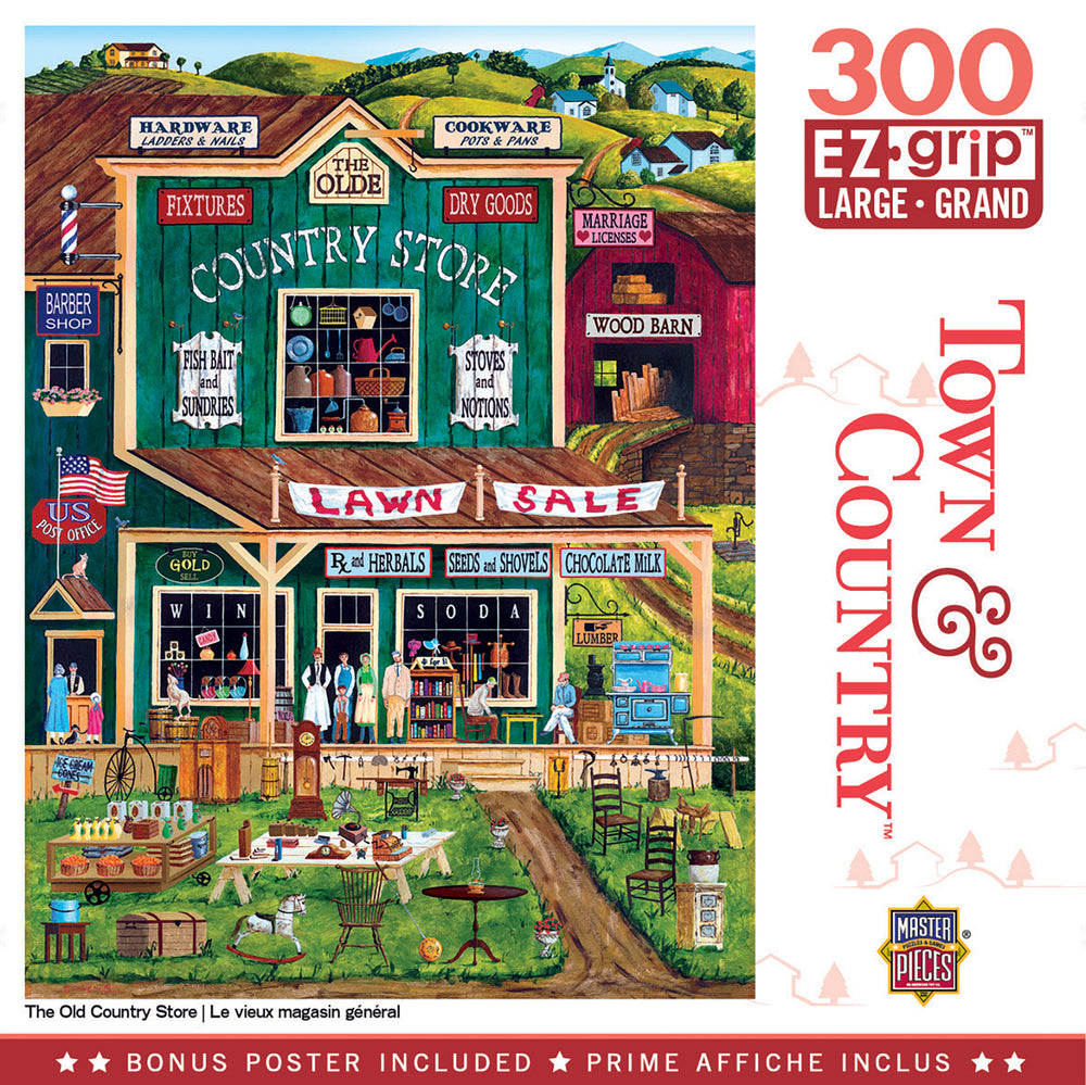 Puzzle Masterpieces:  300 Piece EZGrip Town & Country - The Old Country Store