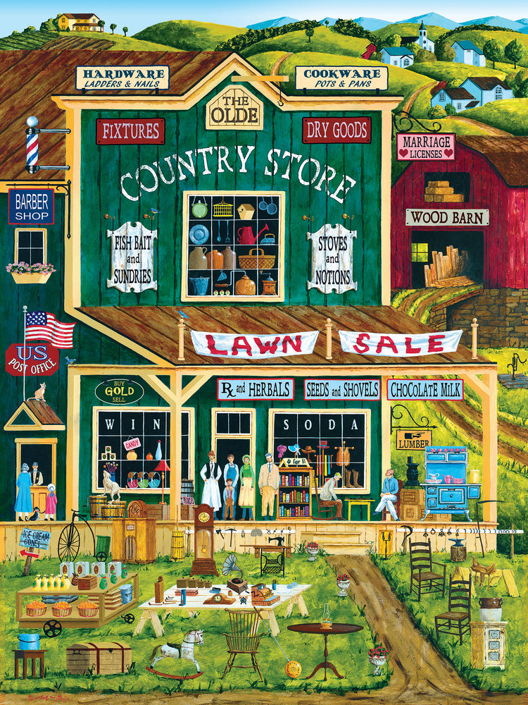 Puzzle Masterpieces:  300 Piece EZGrip Town & Country - The Old Country Store