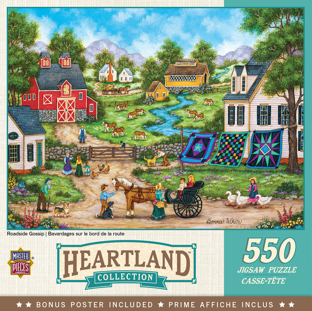 Puzzle Masterpieces:  550 Piece Heartland Collection - Roadside Gossip
